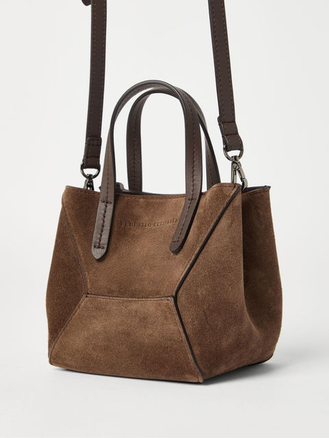 Brunello Cucinelli Brunello Cucinelli Duo mini bag in suede with monili