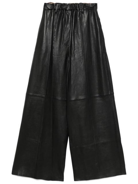 Alysi Alysi wide leg leather pants