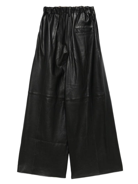 Alysi Alysi wide leg leather pants