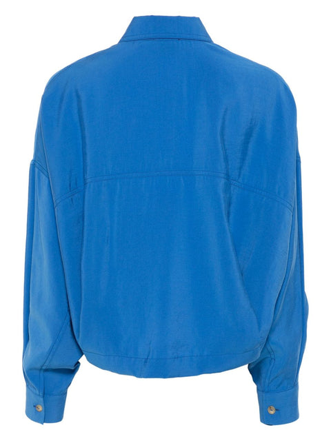 Alysi Alysi drop shoulder electric blue shirt