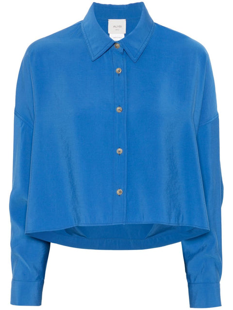 Alysi Alysi drop shoulder electric blue shirt