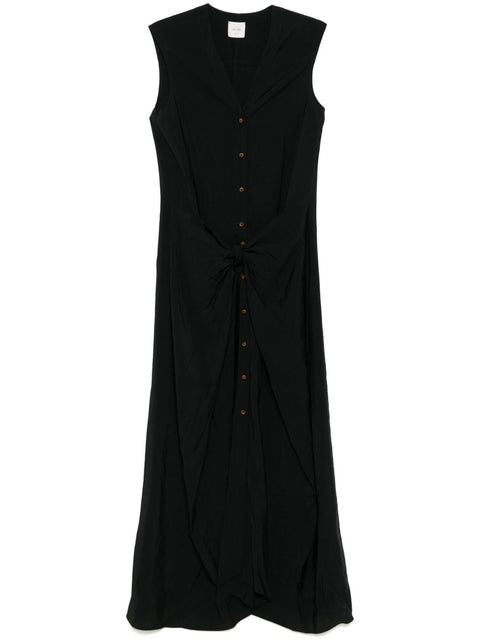 Alysi Alysi front button fastening sleeveless dress