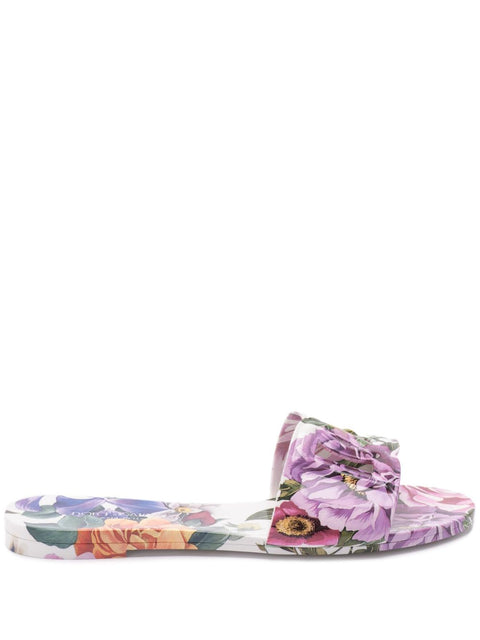 Dolce & Gabbana Dolce & Gabbana floral-print slides