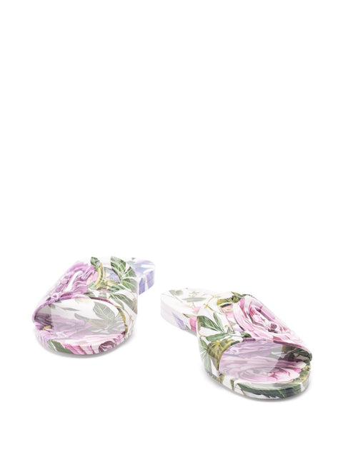 Dolce & Gabbana Dolce & Gabbana floral-print slides