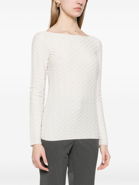 Emporio Armani Emporio Armani Jacquard boat-neck top