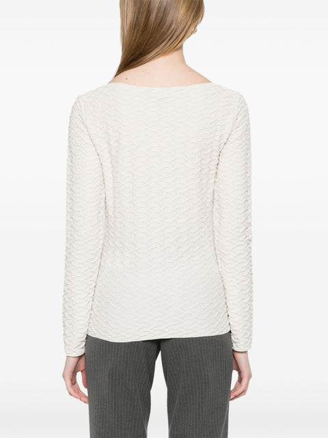 Emporio Armani Emporio Armani Jacquard boat-neck top