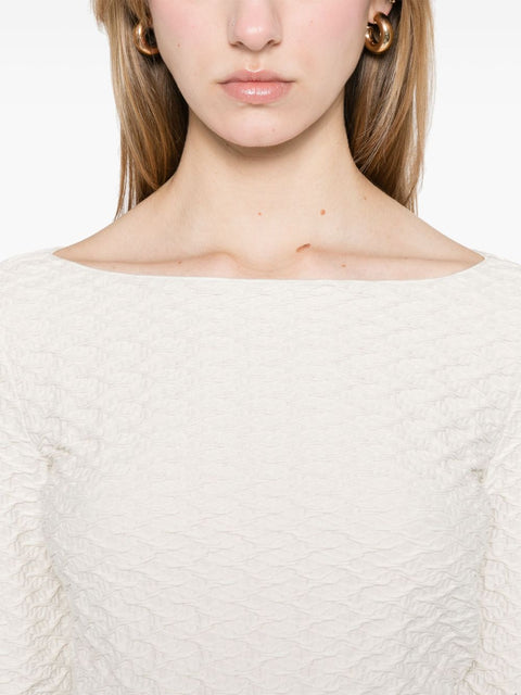 Emporio Armani Emporio Armani Jacquard boat-neck top