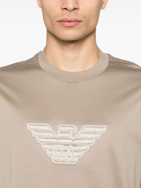 Emporio Armani Emporio Armani logo-embroidered T-shirt