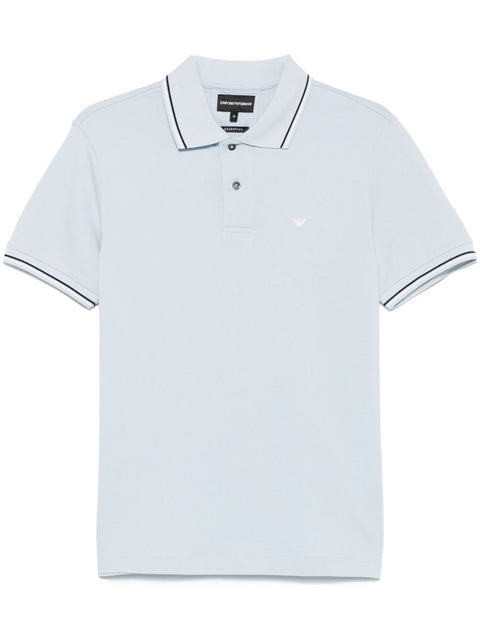 Emporio Armani Emporio Armani logo print cotton polo