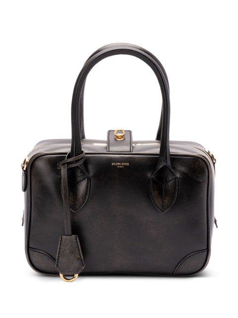 Golden Goose Golden Goose Vita Bag in smooth black leather and gold details