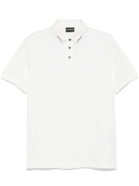 Emporio Armani Emporio Armani Jersey polo with logo collar