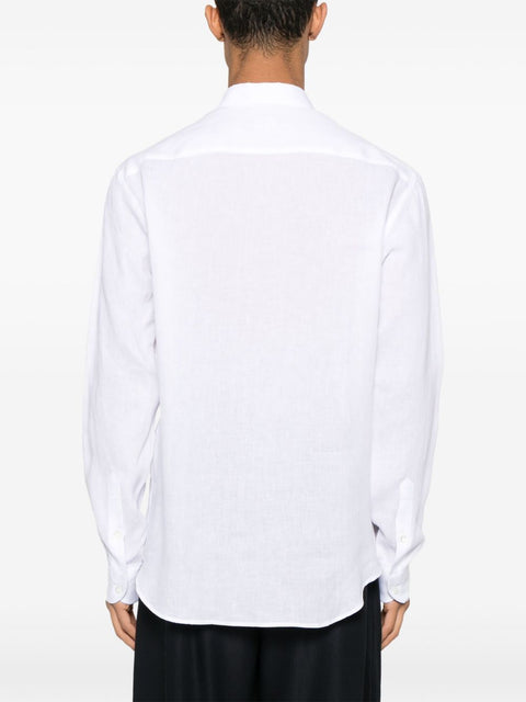 Emporio Armani Emporio Armani logo-embroidered long-sleeve shirt