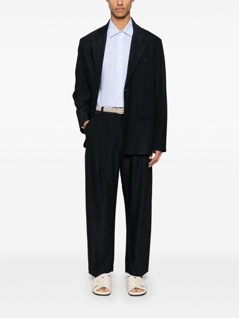 Emporio Armani Emporio Armani logo-embroidered long-sleeve shirt