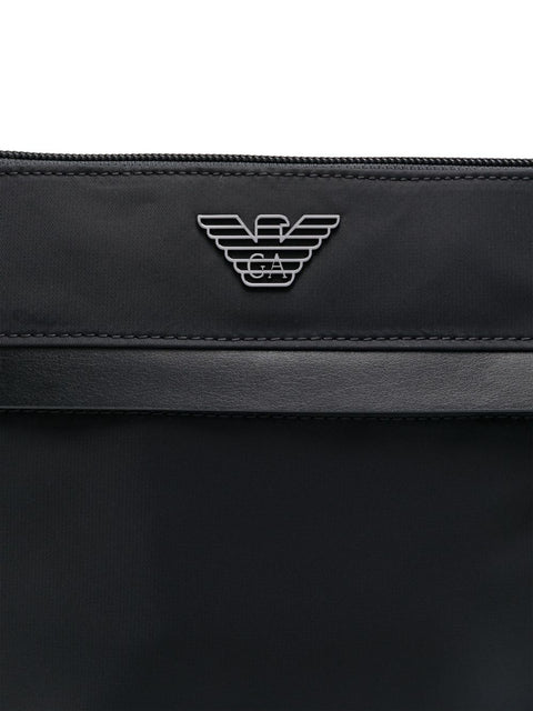 Emporio Armani Emporio Armani ASV recycled-nylon flat shoulder bag
