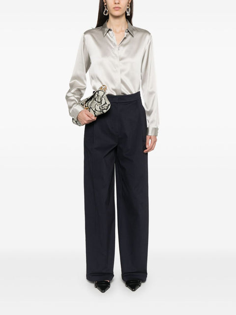 Emporio Armani Emporio Armani Cotton Wide Leg Trousers