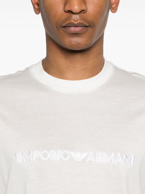 Emporio Armani Emporio Armani Embroidered Logo T Shirt