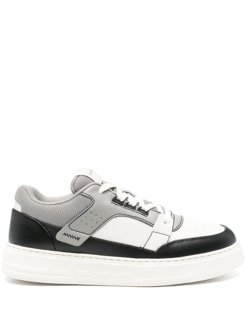 Emporio Armani Emporio Armani Leather and mesh sneakers with contrasting details