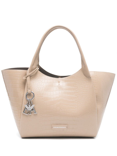 Emporio Armani Emporio Armani Shopper bag with logo charm