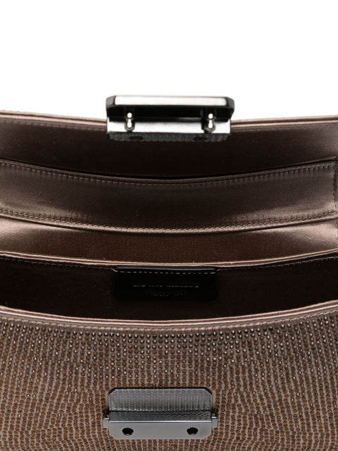 Emporio Armani Emporio Armani Satin shoulder bag with rhinestones