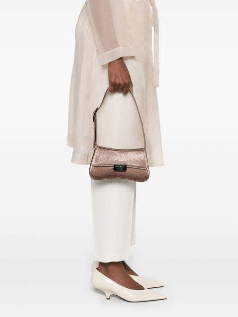 Emporio Armani Emporio Armani Satin shoulder bag with rhinestones