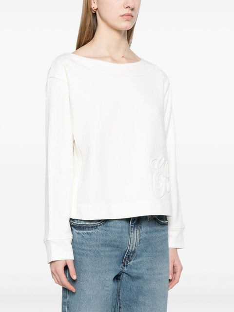 Emporio Armani Emporio Armani logo embroidered sweatshirt