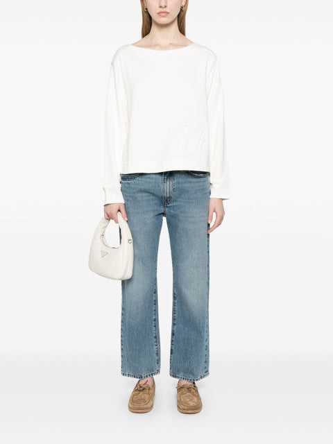 Emporio Armani Emporio Armani logo embroidered sweatshirt