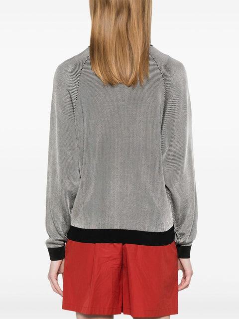 Emporio Armani Emporio Armani Two-tone fisherman’s rib jumper with EA logo