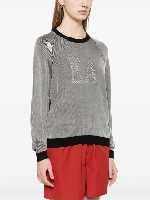 Emporio Armani Emporio Armani Two-tone fisherman’s rib jumper with EA logo