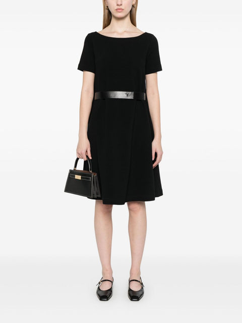 Emporio Armani Emporio Armani Ottoman-jersey belted dress