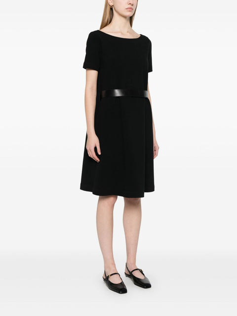 Emporio Armani Emporio Armani Ottoman-jersey belted dress
