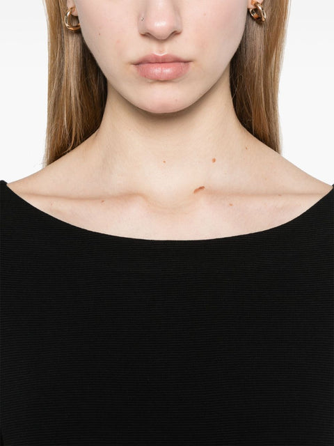 Emporio Armani Emporio Armani Ottoman-jersey belted dress