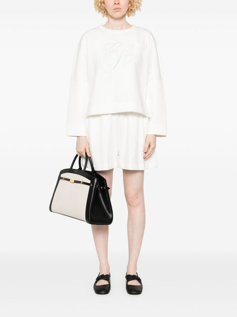 Emporio Armani Emporio Armani Double jersey sweatshirt with EA logo embroidery