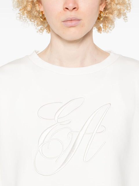 Emporio Armani Emporio Armani Double jersey sweatshirt with EA logo embroidery