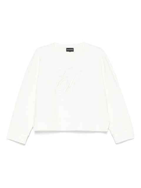 Emporio Armani Emporio Armani Double jersey sweatshirt with EA logo embroidery