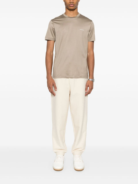 Emporio Armani Emporio Armani ASV Lyocell blend jersey joggers with all-over lettering