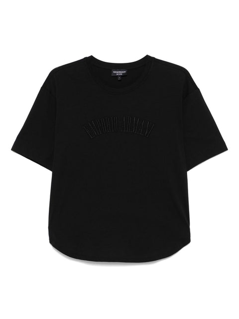 Emporio Armani Emporio Armani logo embroidered T-shirt