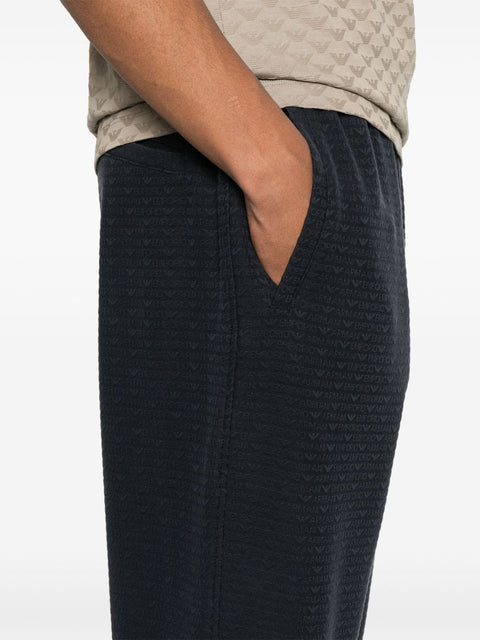 Emporio Armani Emporio Armani ASV Lyocell blend jersey joggers with all-over lettering