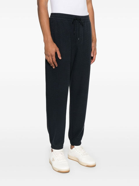 Emporio Armani Emporio Armani ASV Lyocell blend jersey joggers with all-over lettering
