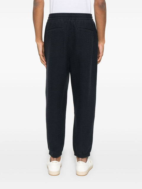 Emporio Armani Emporio Armani ASV Lyocell blend jersey joggers with all-over lettering