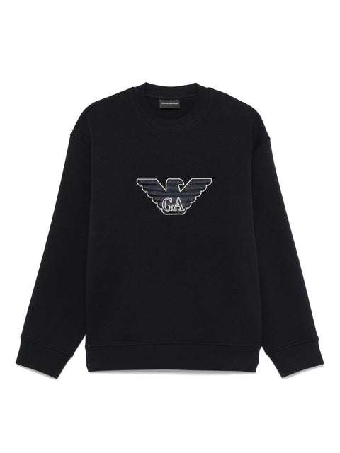 Emporio Armani Emporio Armani logo patch sweatshirt