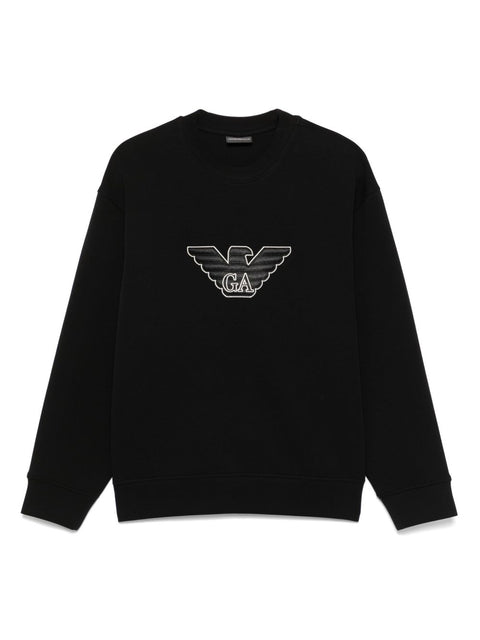 Emporio Armani Emporio Armani logo patch sweatshirt