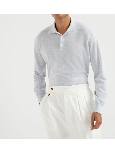 Brunello Cucinelli Brunello Cucinelli T-shirts and Polos Clear Blue