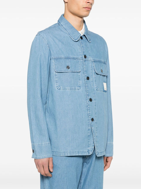 Emporio Armani Emporio Armani Shirts Clear Blue