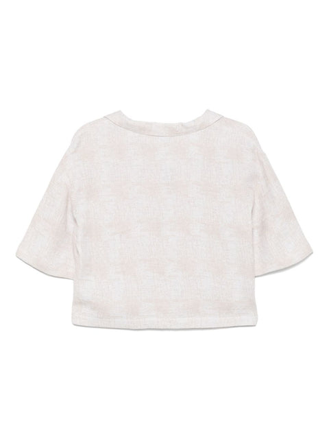 Emporio Armani Emporio Armani cropped linen shirt