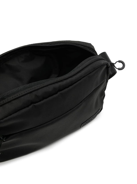 Ganni Ganni logo-patch crossbody bag