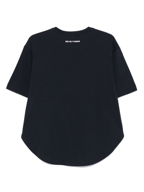 Emporio Armani Emporio Armani logo embroidered T-shirt