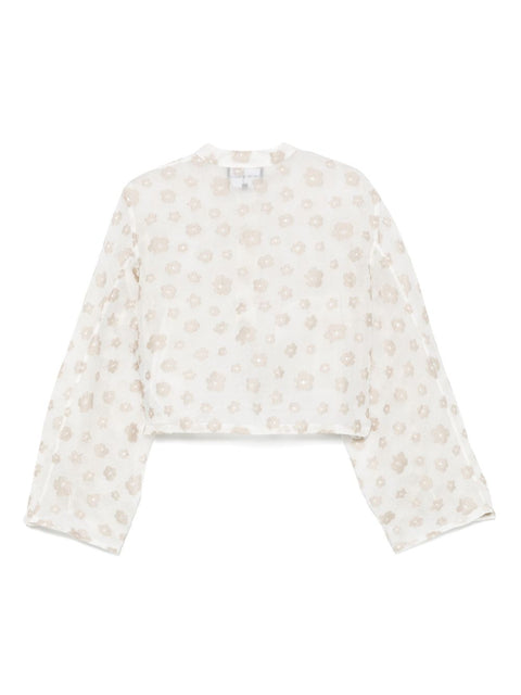 Emporio Armani Emporio Armani Fil coupé fabric blouson with all-over floral motif