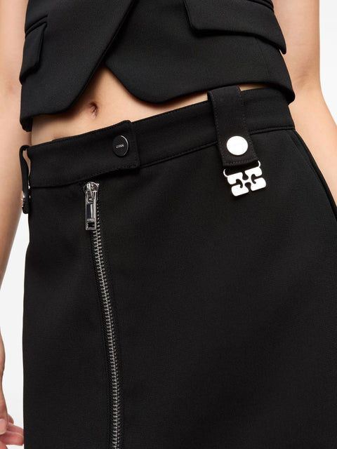 Ganni Ganni Bonded Crepe Skirt