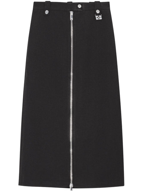 Ganni Ganni Bonded Crepe Skirt