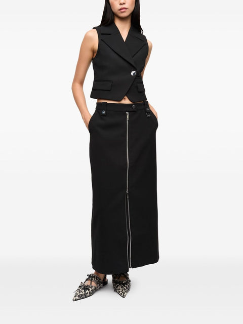 Ganni Ganni Bonded Crepe Skirt